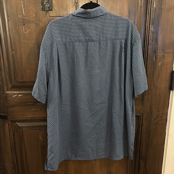 Men's Blue Checkered Shirt - Picture 4 of 4